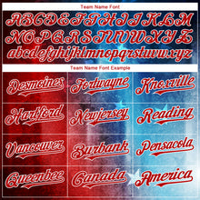 Load image into Gallery viewer, Custom Red Royal-Black 3D American Flag Fashion Authentic Baseball Jersey