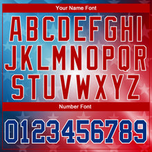 Load image into Gallery viewer, Custom Black Royal-Red 3D American Flag Fashion Authentic Baseball Jersey