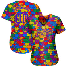Load image into Gallery viewer, Custom Rainbow For Pride Month Love Is Love LGBT 3D Authentic Baseball Jersey