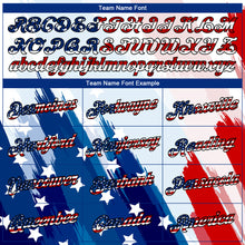 Load image into Gallery viewer, Custom White USA Flag Royal Red-Black 3D American Flag Fashion Performance T-Shirt