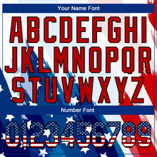 Load image into Gallery viewer, Custom White USA Flag Royal Red-Black 3D American Flag Fashion Performance T-Shirt