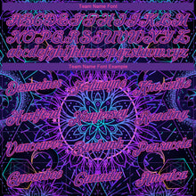 Load image into Gallery viewer, Custom Black Purple-Pink 3D Pattern Design Magic Mushrooms Over Sacred Geometry Psychedelic Hallucination Performance T-Shirt