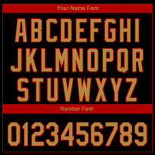 Load image into Gallery viewer, Custom Black Old Gold-Red 3D San Francisco City Edition Fade Fashion Authentic Baseball Jersey