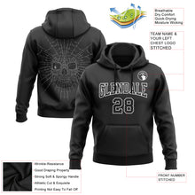 Load image into Gallery viewer, Custom Stitched Black White 3D Skull Fashion Sports Pullover Sweatshirt Hoodie