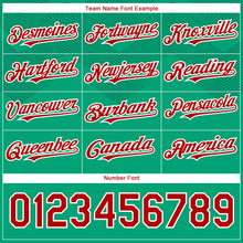 Load image into Gallery viewer, Custom Kelly Green Red-White 3D Mexico Authentic Baseball Jersey