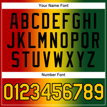 Load image into Gallery viewer, Custom Green Yellow Red-Black 3D Pattern Design Gradient Fashion Black History Month Performance T-Shirt