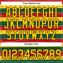 Load image into Gallery viewer, Custom Green Yellow-Black 3D Pattern Design Black History Month Performance T-Shirt