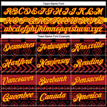 Load image into Gallery viewer, Custom Black Yellow-Red 3D Pattern Design Black History Month Performance T-Shirt