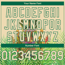 Load image into Gallery viewer, Custom Cream Kelly Green 3D Pattern Cartoon Tropical Hawaii Rainforest Authentic Basketball Jersey