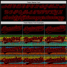 Load image into Gallery viewer, Custom Black Red 3D Pattern Design Traditional African Ethnic Style Authentic Baseball Jersey