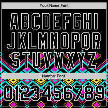 Load image into Gallery viewer, Custom Black White 3D Pattern Design Traditional African Ethnic Style Authentic Baseball Jersey