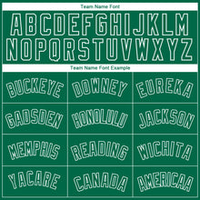 Load image into Gallery viewer, Custom Kelly Green White Side Panel Abstract Lines Authentic City Edition Basketball Jersey