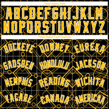 Load image into Gallery viewer, Custom Black Gold-White Geometric Shapes Authentic City Edition Basketball Jersey