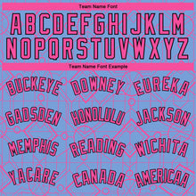 Load image into Gallery viewer, Custom Light Blue Pink-Black Geometric Shapes Authentic City Edition Basketball Jersey