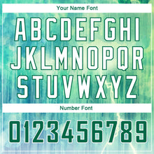 Load image into Gallery viewer, Custom Pea Green Kelly Green-White Abstract Watercolor Monsoon Authentic City Edition Basketball Jersey