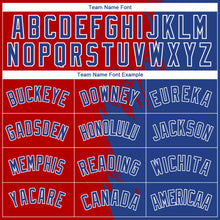 Load image into Gallery viewer, Custom Royal Red-White Abstract Brush Splash Authentic City Edition Basketball Jersey