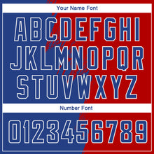 Load image into Gallery viewer, Custom Royal Red-White Abstract Brush Splash Authentic City Edition Basketball Jersey