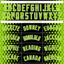 Load image into Gallery viewer, Custom Black Neon Green-White Halftone Authentic City Edition Basketball Jersey
