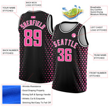 Load image into Gallery viewer, Custom Black Pink-White Halftone Authentic City Edition Basketball Jersey