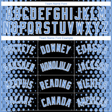 Load image into Gallery viewer, Custom Black Light Blue-White Halftone Authentic City Edition Basketball Jersey