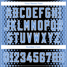 Load image into Gallery viewer, Custom Black Light Blue-White Halftone Authentic City Edition Basketball Jersey