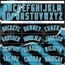 Load image into Gallery viewer, Custom Black Panther Blue-White 3D Pattern Design Torn Paper Style Authentic Basketball Jersey