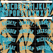 Load image into Gallery viewer, Custom Black Panther Blue-Old Gold 3D Pattern Design Geometric Shapes Authentic Basketball Jersey