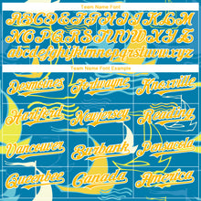 Load image into Gallery viewer, Custom Panther Blue Gold-White 3D Pattern Design Sailing Boats Authentic Baseball Jersey