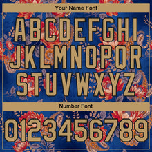 Load image into Gallery viewer, Custom Navy Old Gold-Black 3D Pattern Design Northeast China Big Flower Authentic Baseball Jersey