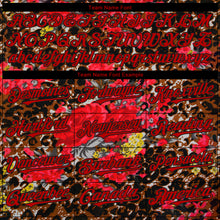 Load image into Gallery viewer, Custom Black Red 3D Pattern Design Northeast China Big Flower And Leopard Print Authentic Baseball Jersey