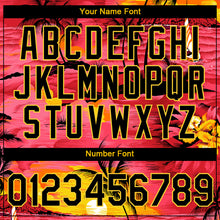 Load image into Gallery viewer, Custom Red Black-Gold 3D Pattern Design Sun Beach Hawaii Palm Trees Performance T-Shirt