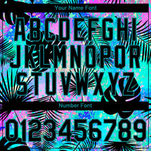 Load image into Gallery viewer, Custom Teal Black 3D Pattern Design Hawaii Palm Leaves Performance T-Shirt