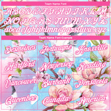 Load image into Gallery viewer, Custom Pink White 3D Pattern Design Flowers Performance T-Shirt