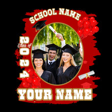 Load image into Gallery viewer, Custom Black White-Old Gold 3D Graduation Performance T-Shirt