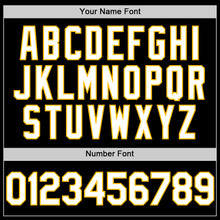 Load image into Gallery viewer, Custom Black White-Gold Line Authentic Baseball Jersey