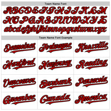 Load image into Gallery viewer, Custom White Red-Black Line Authentic Baseball Jersey