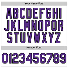 Load image into Gallery viewer, Custom White Purple-Black Line Authentic Baseball Jersey