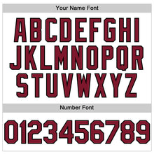 Load image into Gallery viewer, Custom White Crimson-Black Line Authentic Baseball Jersey