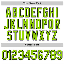 Load image into Gallery viewer, Custom White Neon Green-Black Line Authentic Baseball Jersey