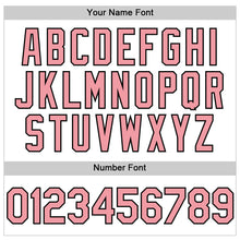 Load image into Gallery viewer, Custom White Medium Pink-Black Line Authentic Baseball Jersey