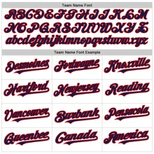 Load image into Gallery viewer, Custom White Navy-Red Line Authentic Baseball Jersey