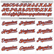 Load image into Gallery viewer, Custom White Orange-Royal Line Authentic Baseball Jersey