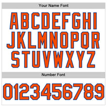 Load image into Gallery viewer, Custom White Orange-Royal Line Authentic Baseball Jersey