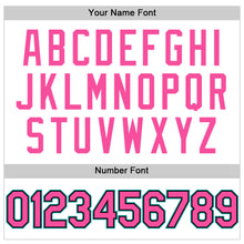 Load image into Gallery viewer, Custom White Pink Black-Teal Line Authentic Baseball Jersey