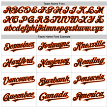 Load image into Gallery viewer, Custom White Brown-Orange Line Authentic Baseball Jersey
