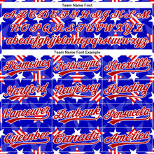 Load image into Gallery viewer, Custom Royal Red-White 3D American Flag Patriotic Authentic Baseball Jersey