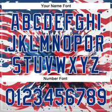 Load image into Gallery viewer, Custom Red Royal-White 3D American Flag Patriotic Authentic Baseball Jersey