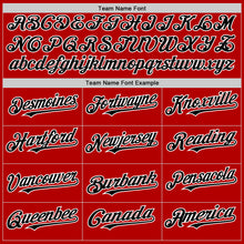 Load image into Gallery viewer, Custom Red Black-White Line Authentic Baseball Jersey