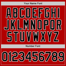 Load image into Gallery viewer, Custom Red Black-White Line Authentic Baseball Jersey