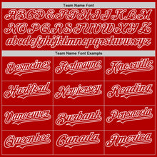 Load image into Gallery viewer, Custom Red White Line Authentic Baseball Jersey